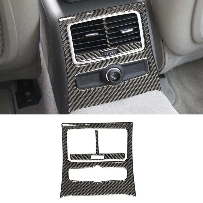 Carbon Fiber Car Rear Air Vent Outlet Frame Cover Trim for Audi- A6 2005 2006 2007 2008 2009 2010 2011