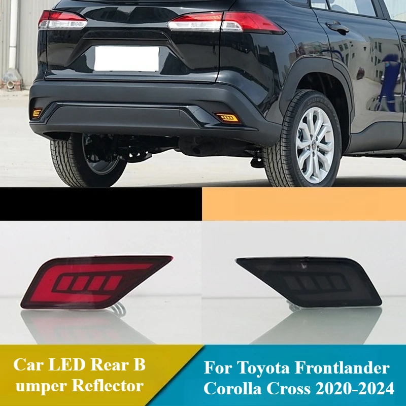For Toyota Corolla Cross / Frontlander 2020-2024 Car LED Rear Bumper Reflector Light Dynamic Turn Signal Driving Brake Lamp