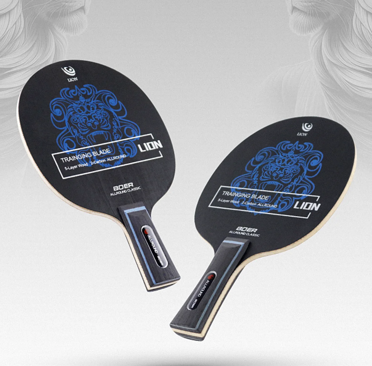 Boer Lion Table Tennis Blade FL 5+2 Wood Long Handle Ping Pong Blade Good for Attack with Fine Control