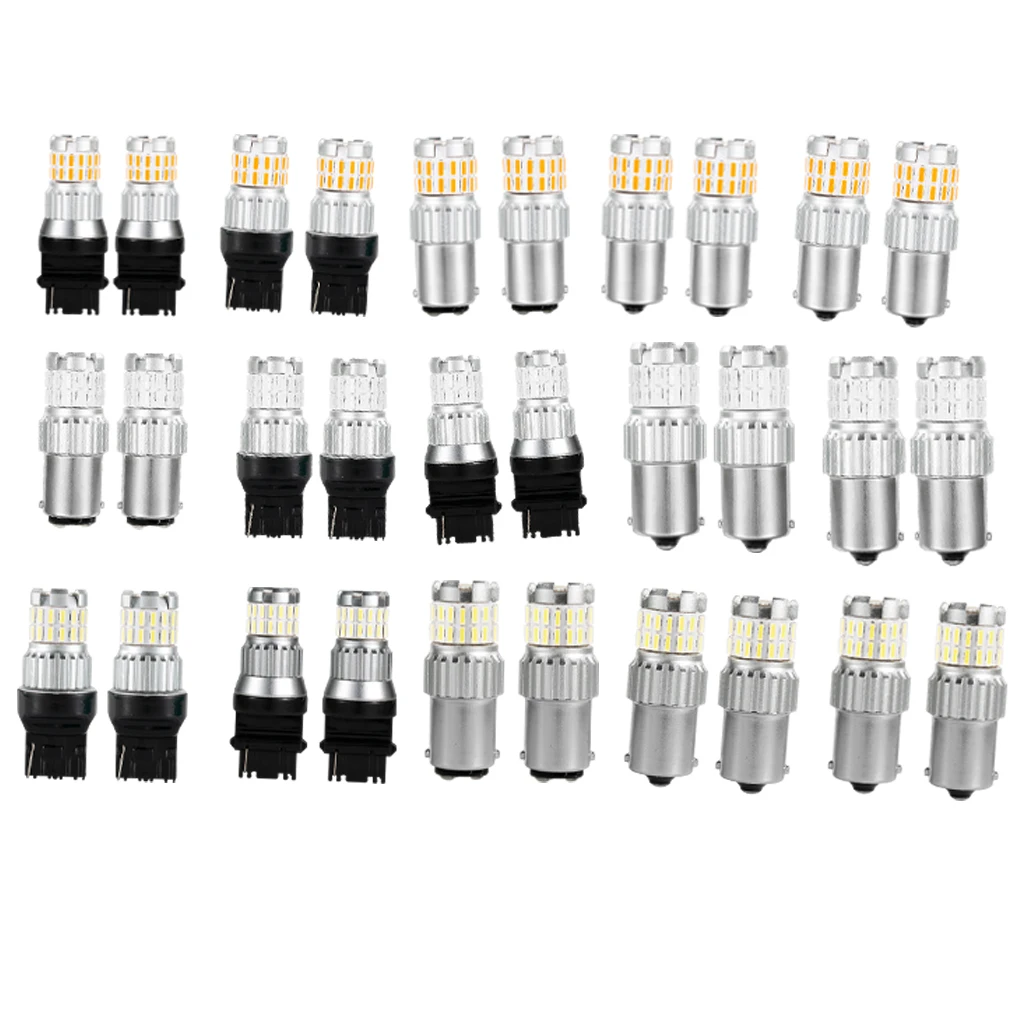 2Pcs Car Truck 10 to 24V Tail Brake Stop Lights Bulbs 360 Degree Lighting