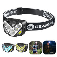 5 Modes LED Headlamp Rechargeable Motion Sensor Headlight Camping Flashlight Head Light Torch Lamp For Camping Fishing Cycling