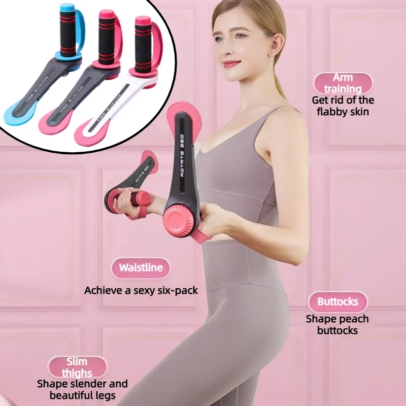 Portable Compact 360 Rotation Hand Cranked Dumbbell Full Body Shaping Fitness Trainer Ergonomic Home Gym Resistance Workout Gear