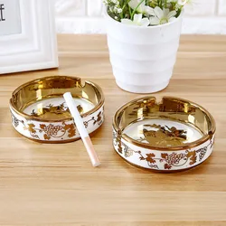 European Ceramic Ashtray High-end Living Room Decoration Creative Multi-functional Storage Large Ashtray Home Decoration Gifts