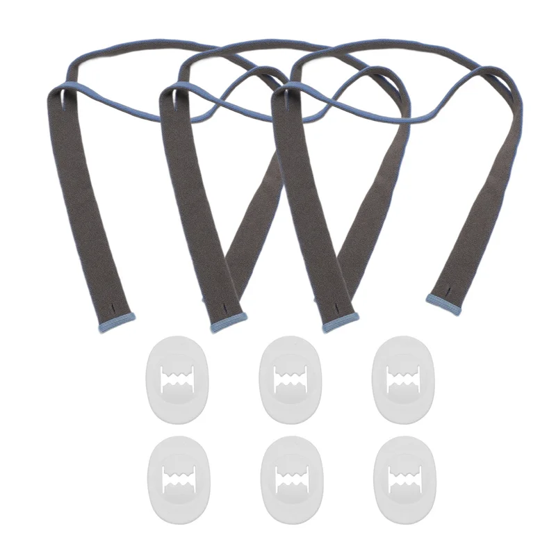 3PCS Replacement Headgear For Resmed Airfit P10 Nasal Pillow CPAP Mask Straps With 6 Adjustment Clips
