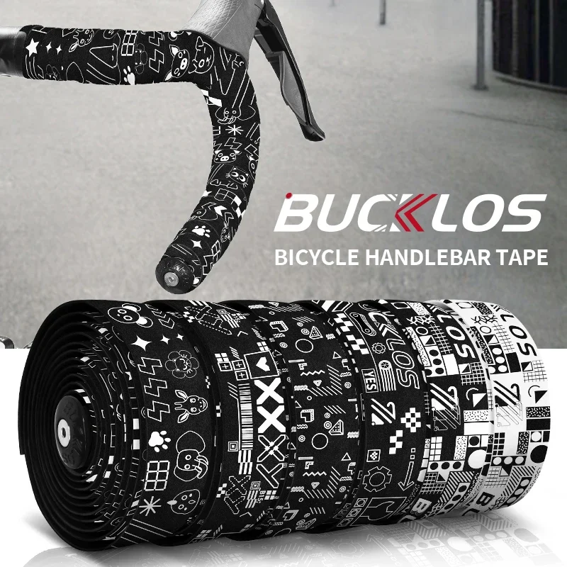 BUCKLOS Road Bike Handlebar Tape Gravel Racing Cycling Handles Wrapper Shock Absorbing Non-slip Cycle Bar Tape Bike Accessories