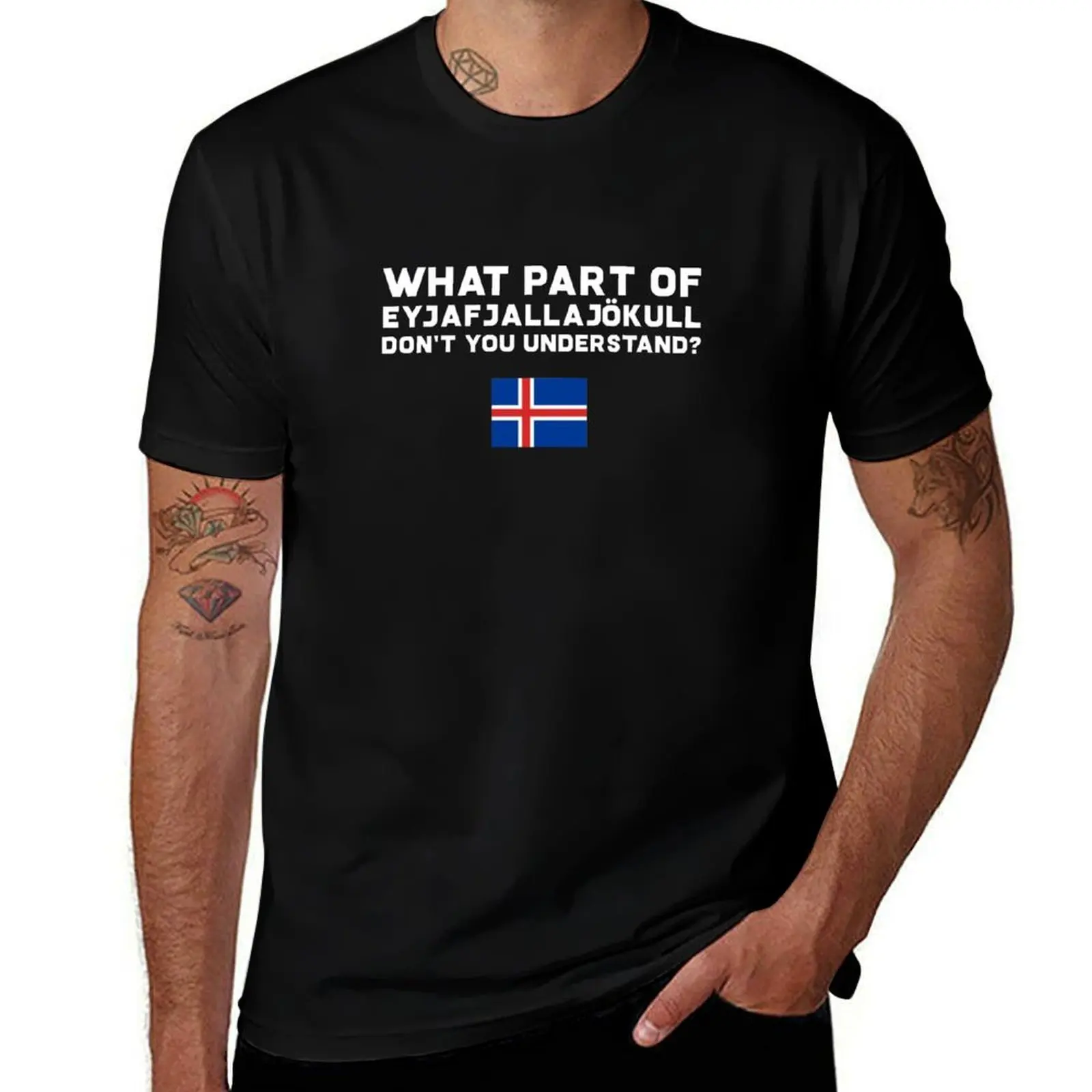 Funny Iceland T-Shirt Athletic Quick Dry T-Shirt for Men