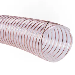 Transparent PU tube Static dissipative polyurethane hose dust suction vacuum fume flexible tube- clear Dia.25-200mm *1M