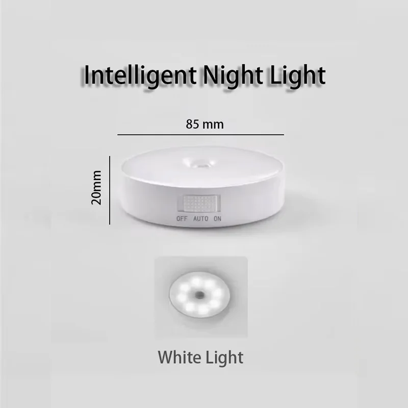 LED Smart Human Body Sensor Night Lamp Emergency Automatic LED Lighting USB Charging Wireless Magentic Suction Use Night Light