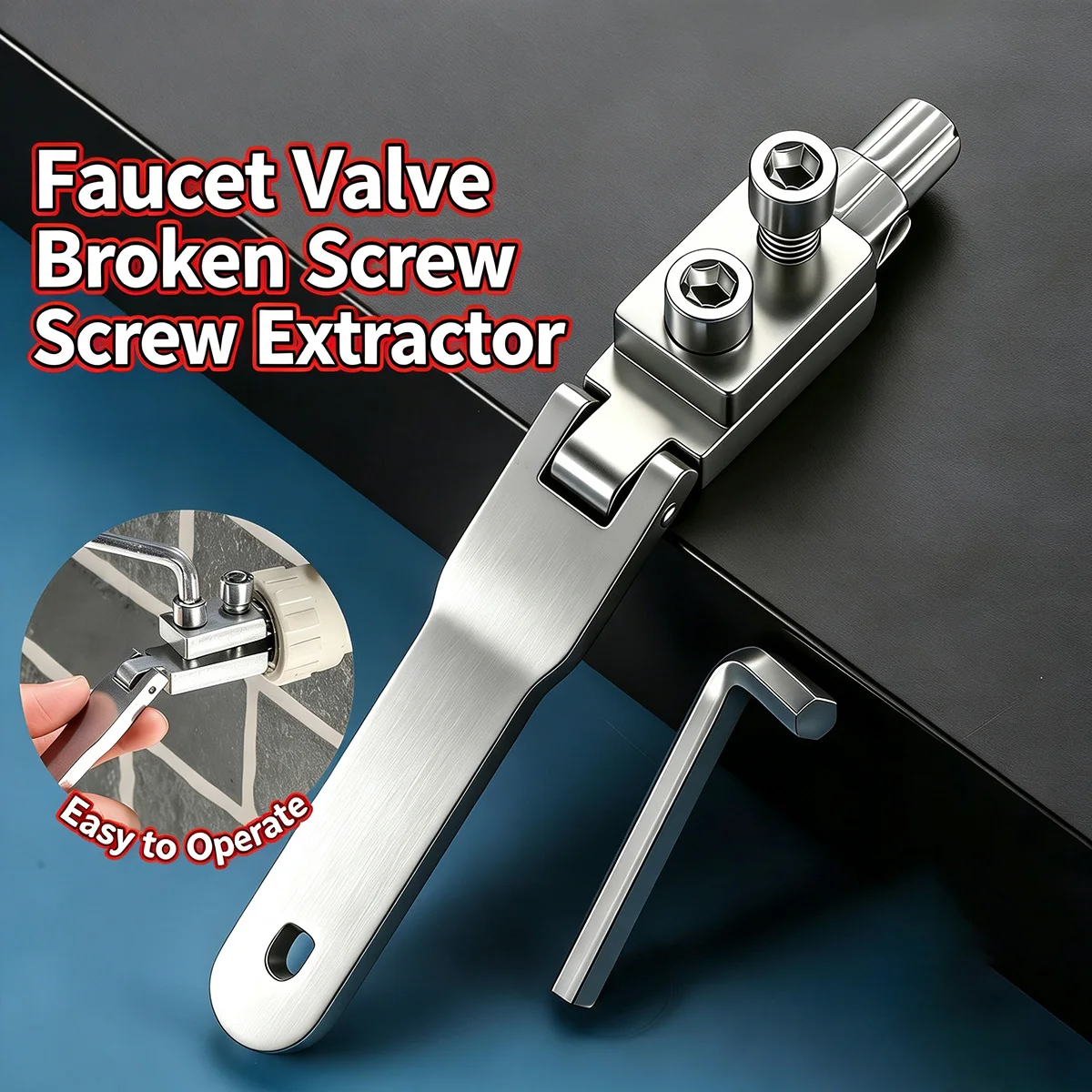 Broken Pipe Extractor Tool 1/2 3/4 Inch Carbon Steel Easy Out Faucet Valve Screw Plumbing Repair Motorcycle Accessories