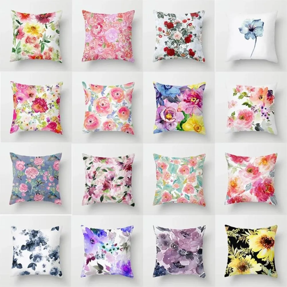 1Pc Personalized Flower Butterfly Pattern Throw Pillow,Double-Sided Printing Design, Soft Plush Cushion with Insert,Perfect Gift