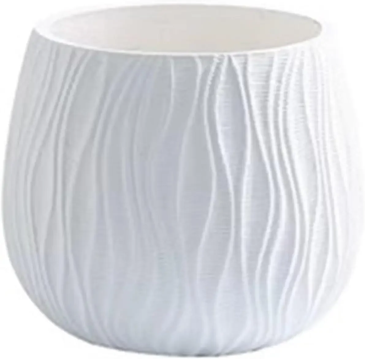 Flowerpot Floor Plant Pots Cement Large Round Planters Simple Water Pattern Pattern Solid Color Green Plants Floriculture Flower