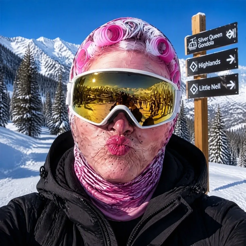 Funny Funny Prank Mask Windproof Grandma Print Old Man Balaclava Breathable Thermal Neck Hood Helmet Liner Outdoor Sports