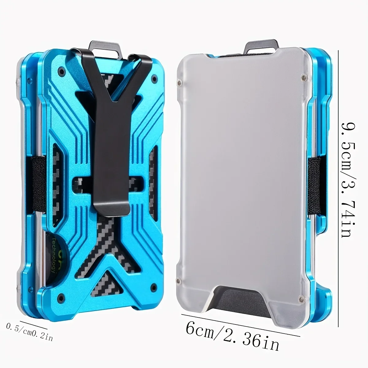 حقيبة بطاقات الائتمان المحمولة، محفظة معدنية رفيعة للغاية من الألومنيوم RFID، حامل بطاقات بسيط لحامل بطاقات المحفظة للنساء والرجال #3