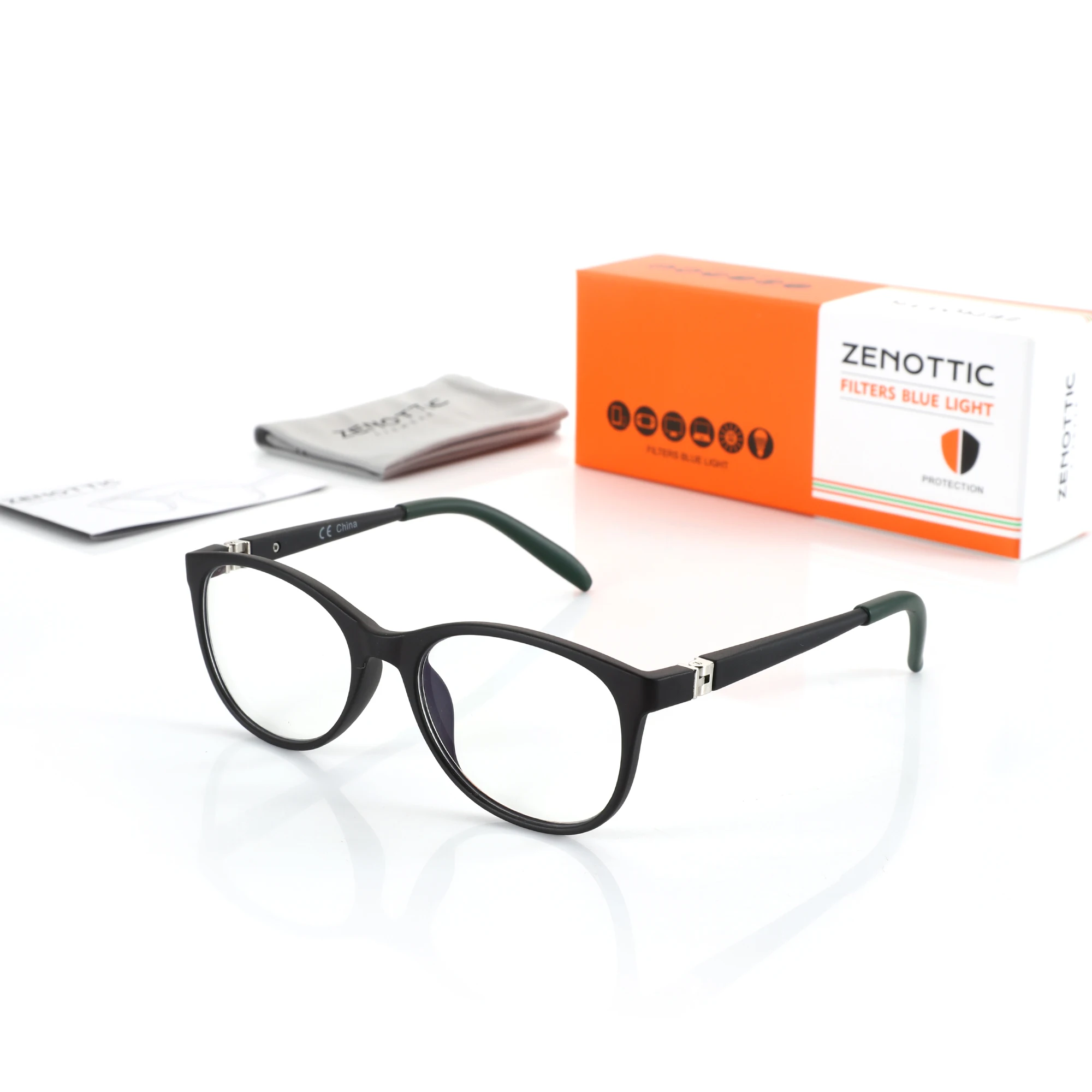 ZENOTTIC Fashion Kids Anti Blue Light Glasses for Children TR90 Optical Frame Computer Eyeglasses 520006B