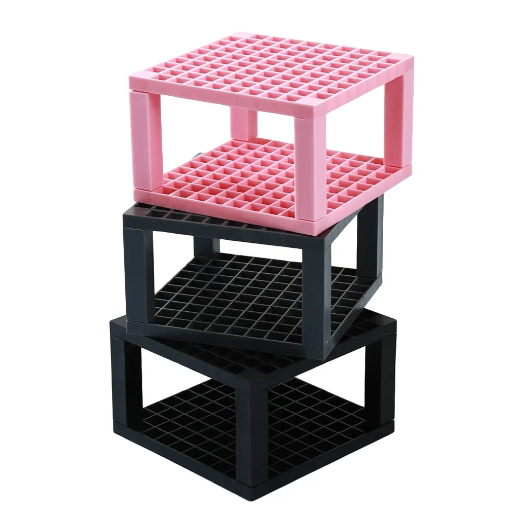 Lattices Cosmetic Make-up Brush Storage Box Organizer Detachable 96-Hole Pencil Holder for Desk Pens Brushes Pencils Markers