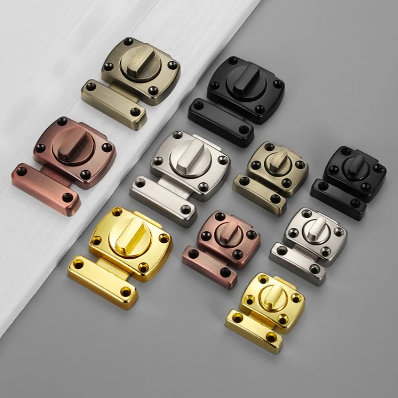Toilet Doors Gate Lock Bolts for Hotel Bathroom Sliding Door Anti-Theft Door Lock Buckles Cast Metal Hook Door Latch