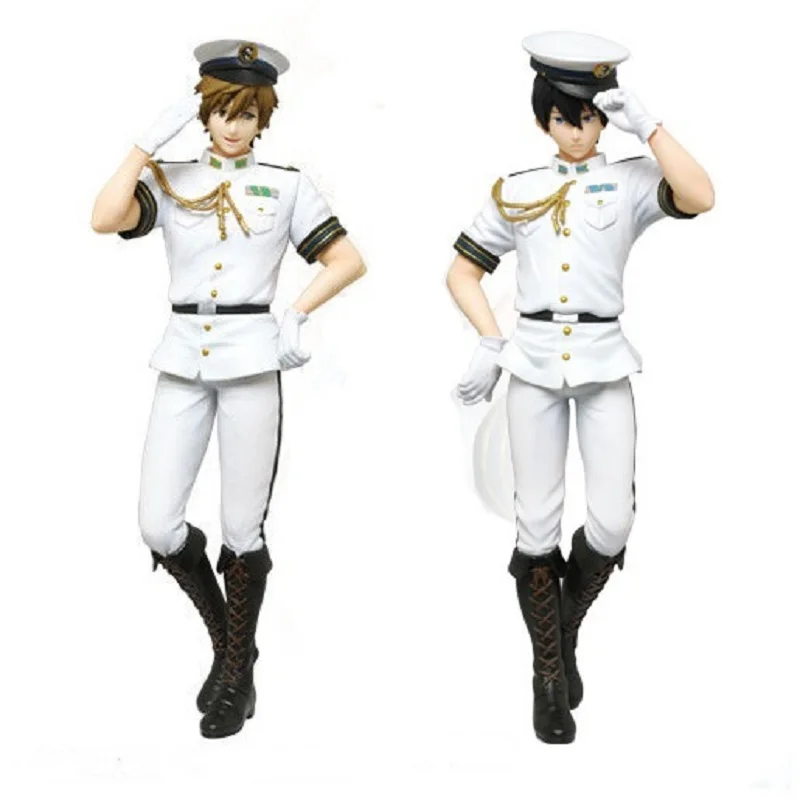 15Cm Japanse Originele Anime Figuren Taito Gratis Tachibana Makoto Nanase Haruka Navy Uniform Pvc Action Figure Model Speelgoed