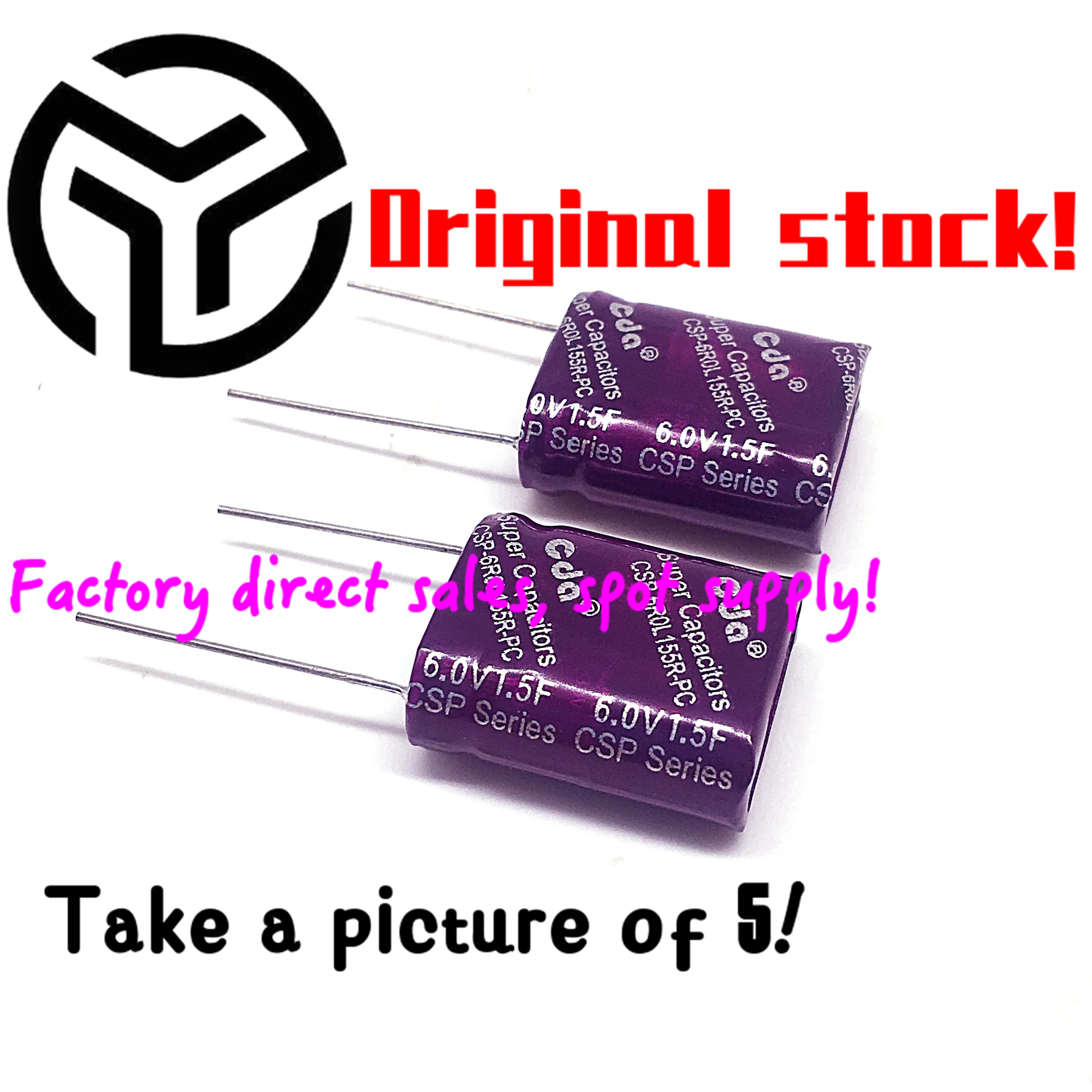 

10PCS Farad capacitor 6v1.5f small foot distance CDA original brand new 6.0v1.5f 5.5v1f 1.5f combination New spot direct sales q