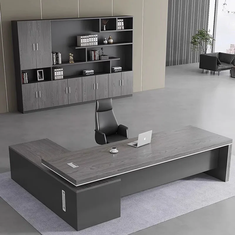 L Shape Computer Office Desks Boss Corner Laptop School Study Tables Computer Desktop Cadeira Presidente Console Furniture