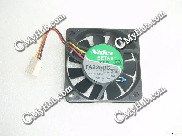 For Nidec TA225DC R34487-57 G2HPF DC5V 0.33A 6015 6CM 60MM 60X60X15MM 3pin Cooling Fan TA225DC R34487-57 G2HPF