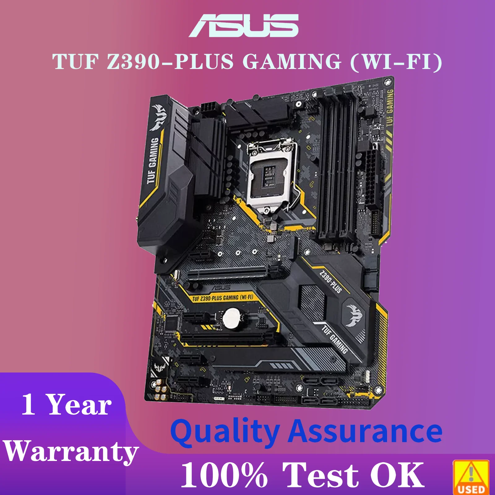 ASUS TUF Z390-PLUS GAMING (WI-FI) Placa base Socket LGA1151 CPU DDR4 4266(OC) MHz Chipset de memoria Z390 ATX Placa base