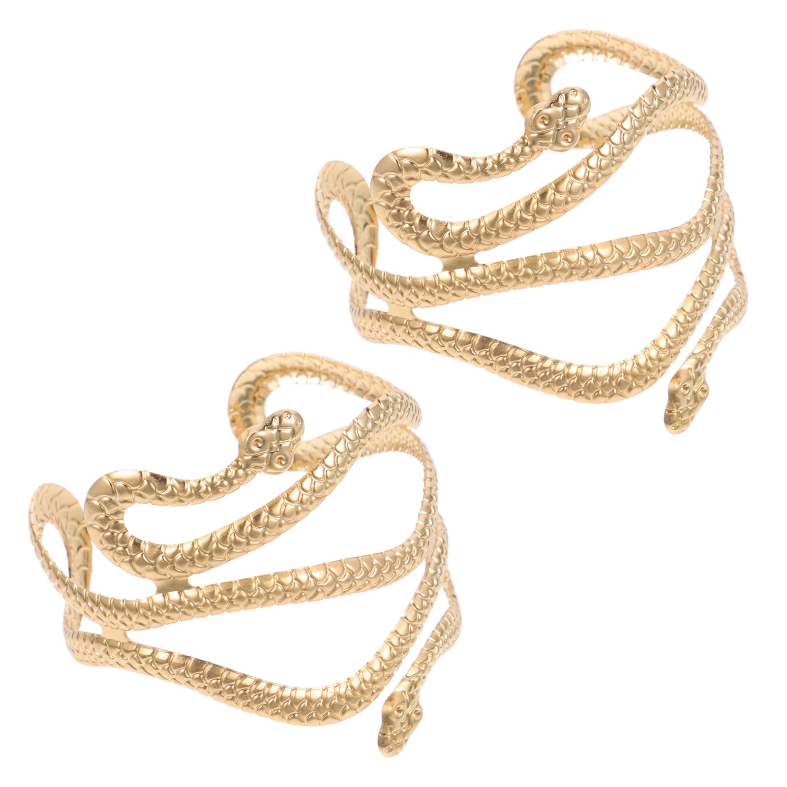 

2pcs Band Women Jewelry Bangle Cuff Bracelet Snake Snake Arm Cuff Bangle Arm Bracelet Banquet Party Accessories