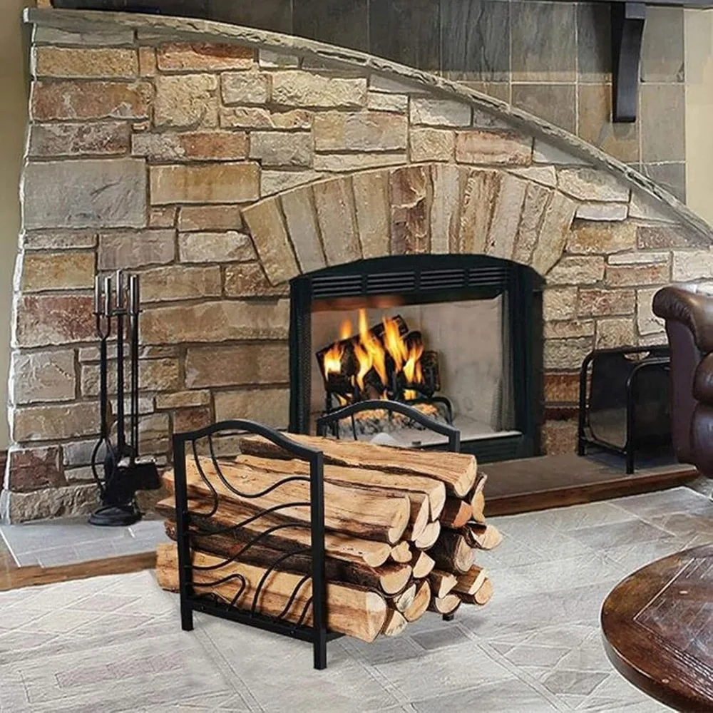 Firewood Rack Outdoor Indoor Fireplace Wood Storage Rack Firewood Holder Storage Fire Wood Organizers and Storage