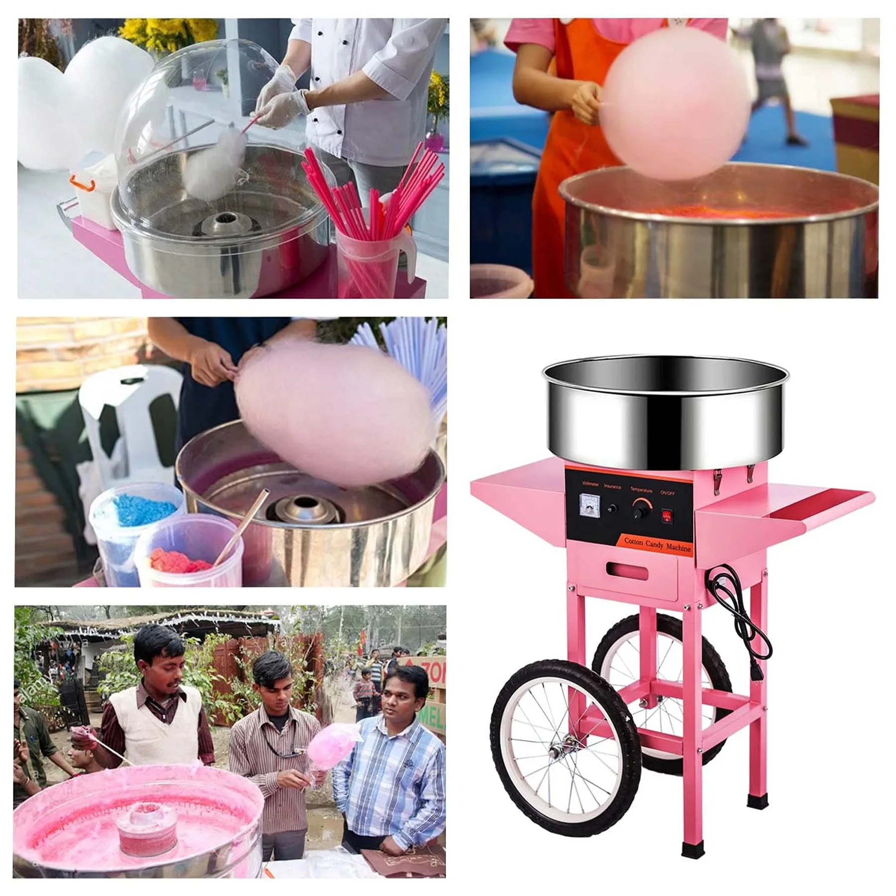 Kommerzielle rosa Zuckerwattem – Candy Floss Machine Bewertung und Preis