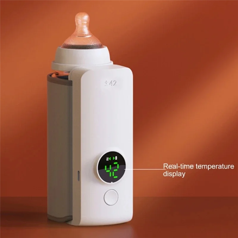 

A96K-Rechargeable Baby Bottle Warmer Temperature Adjustment With Temperature Display Breast Warmer Sleeve Feeding Accessories