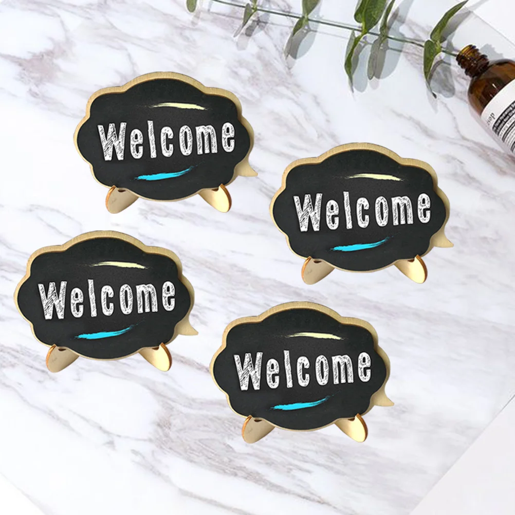 

20pcs Small Blackboard Decor 10X7.5 Double Layer Cloud Wooden Message Board For Wedding Party Crafts Chalkboards Display