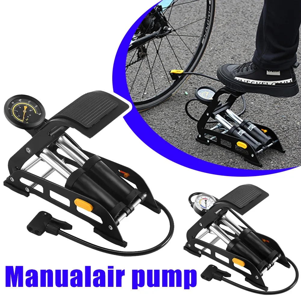 

Motorcycle Foot-operated Portable Bicycle Air Pump With Pressure Gauge High-pressure Foot Pump Suitable For Cars And Motorcycles