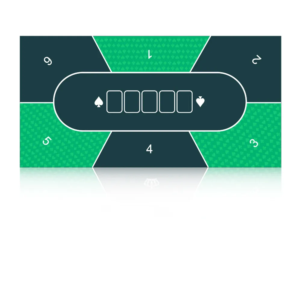 

Texas Hold'em Multiple Sizes Rubber Tablecloth Poker Table Mat Poker Mat Table Gaming Mat for 6 Players