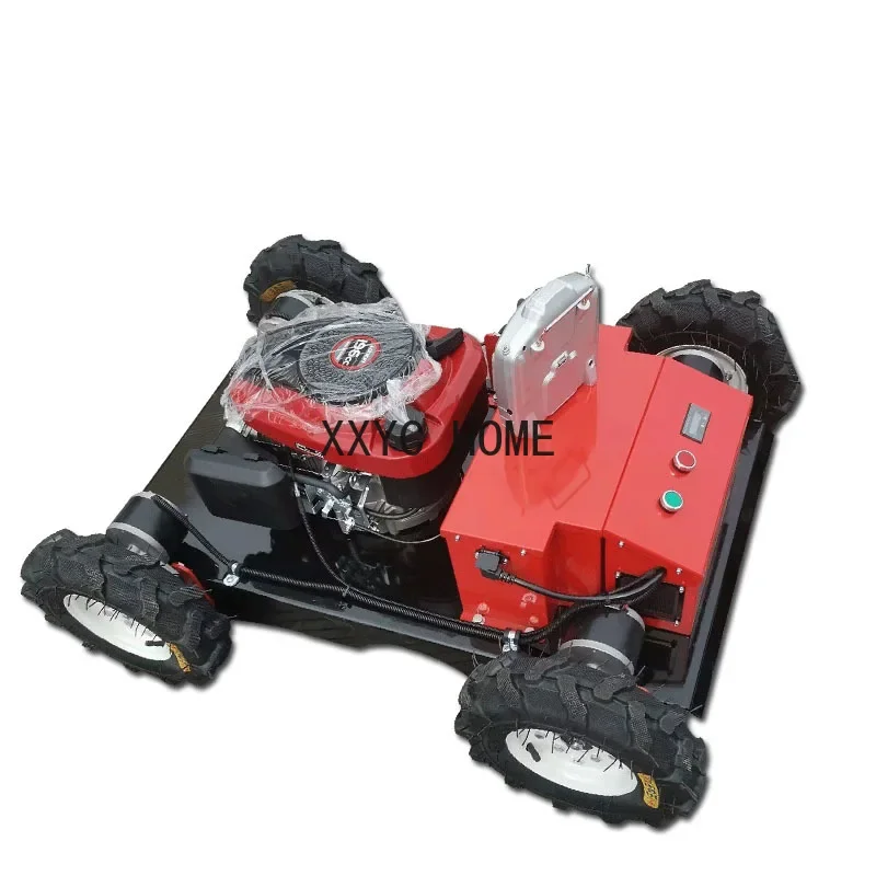 Four-wheel drive wireless Remote Controloil-electric Hybrid Orchard Weeder, Agricultural Robot lawn mower