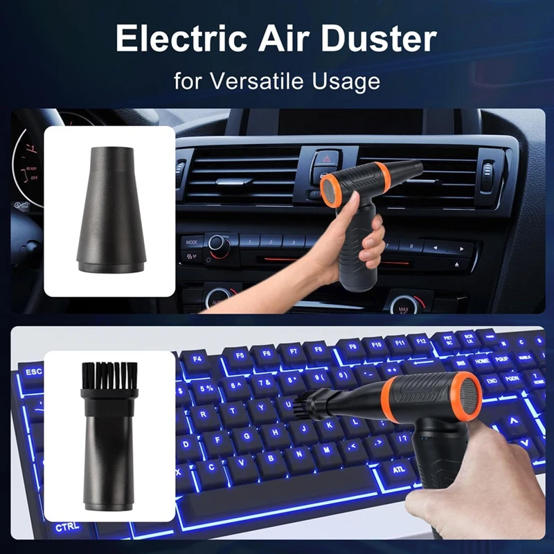 Compressed Air Duster,300000RPM Powerful Electric Air Duster,No Canned Air Duster-Replace Compressed Air,For Car,Home-AA68