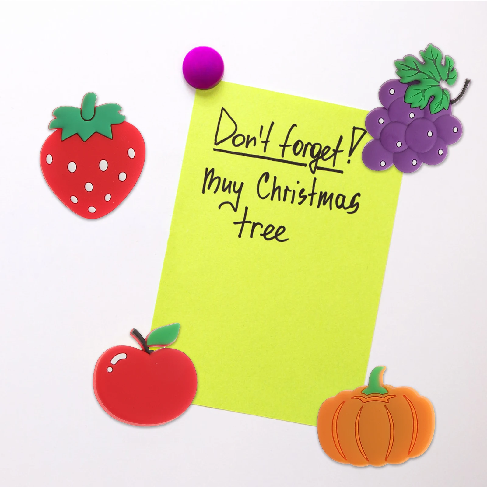 

10pcs Fridge Magnet Stickers Colorful Cartoon Fruits PVC Safe Kids Refrigerator Decor Whiteboard Magnetic Surface