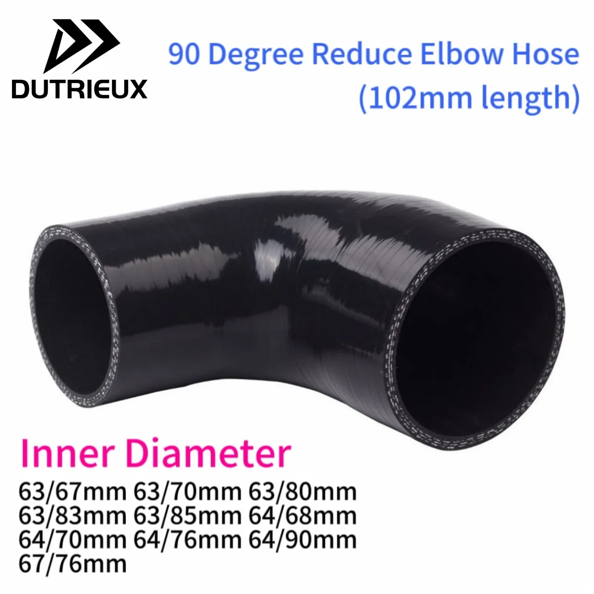 90 Degree Reducer Elbow General Silicone Coolant Intercooler Pipe Tube Hose 13mm 19mm 16mm 22mm 25mm 32mm 23mm 29mm 38mm 45mm