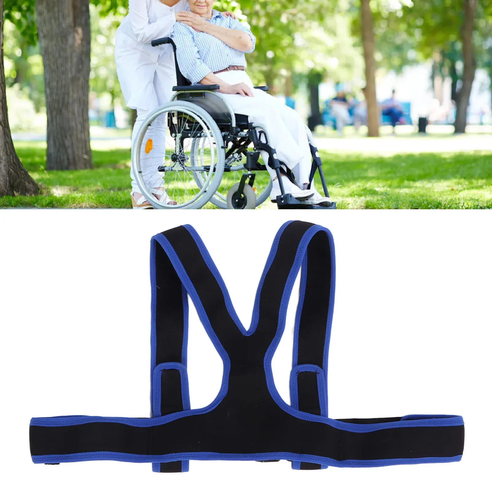 Wheelchair Seat Belt Torso Support Belt for Patient Elderly Disabled Adjustable Prevent Falling Safety Harness  Shoulder Straps