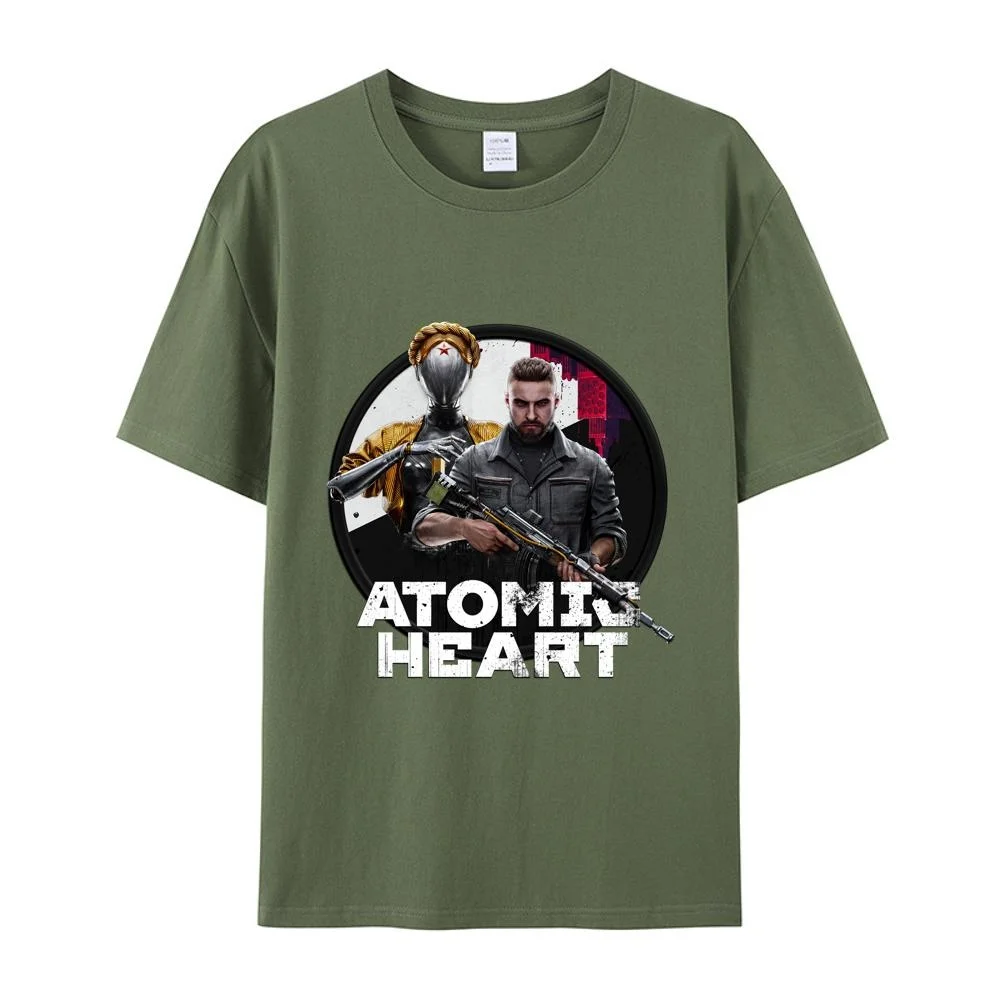 Atomic Heart High Quality Cotton EU size t-shirts manga harajuku Japanese men tshirt graphic streetwear manga unisex clothes