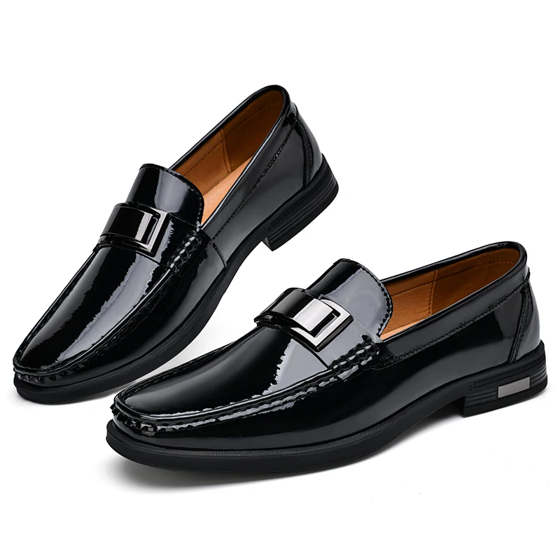 Patent Leather Loafers Men Casual Shoes For Gentleman Loafer Formal Shoes Instappers Heren Big Size 47 48