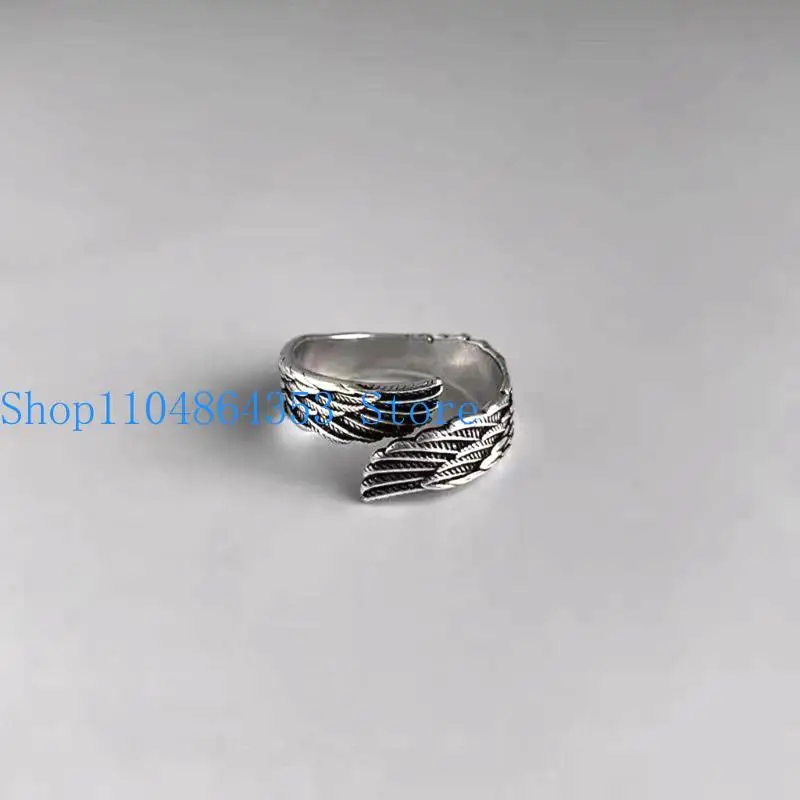 652F Minimalist Pattern Rings Silver Tone Adjustable Jewelry Retro Styles Unisex Gifts for Special Moment Wear