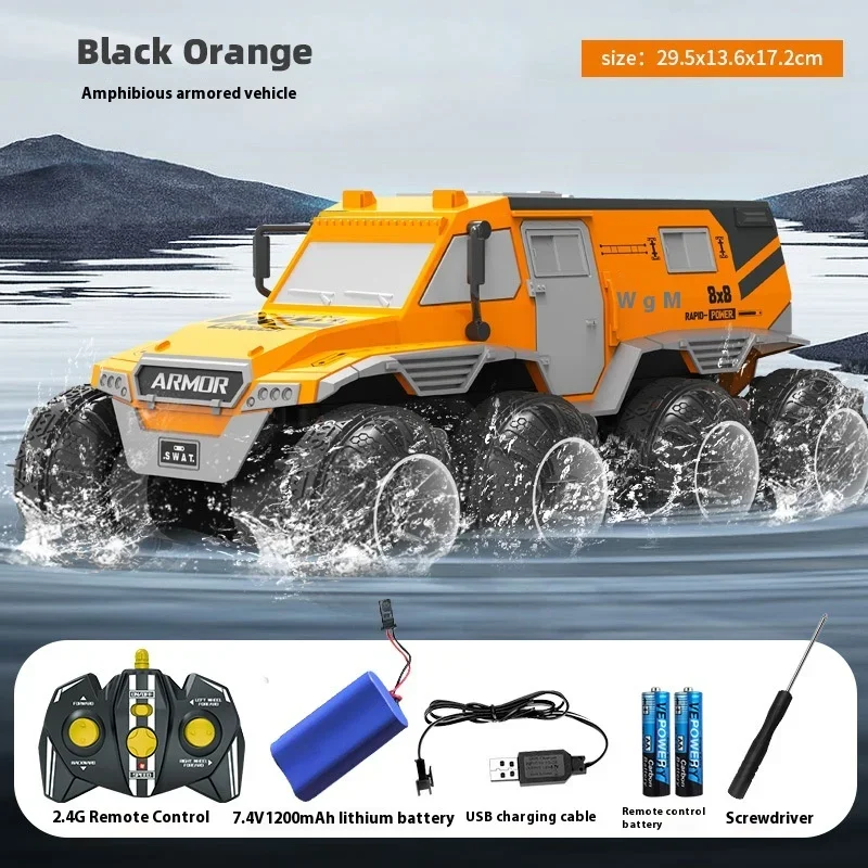 Regalo di festa Regalo per bambini Auto anfibia telecomandata Otto ruote Otto ruote motrici Arrampicata Fuoristrada Auto giocattolo Auto da corsa