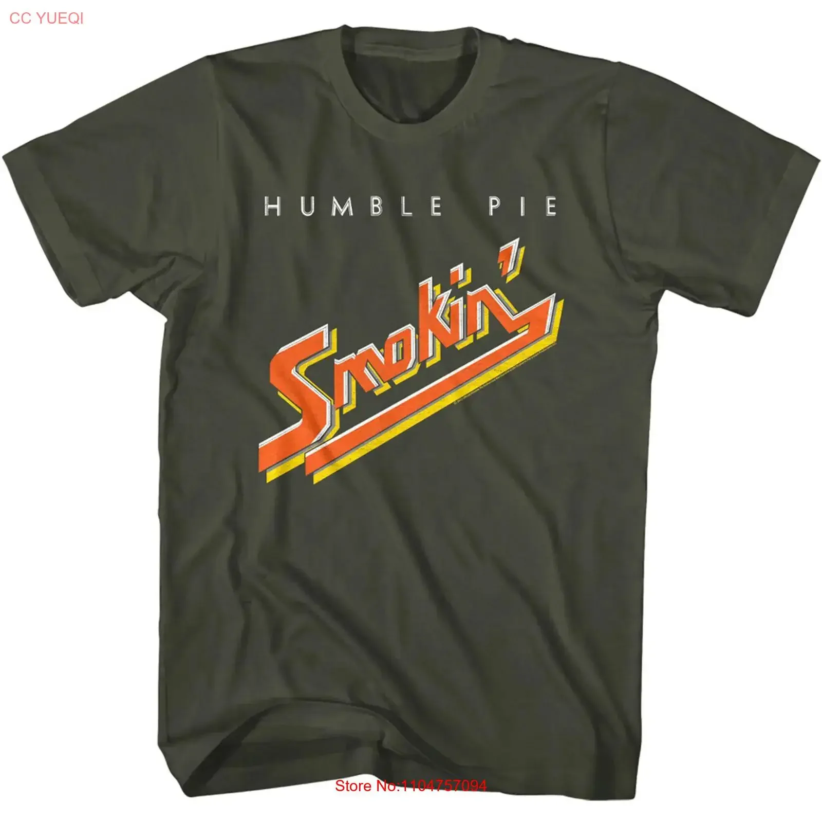 Humble Pie Men's T Shirt Smokin' 1960s Supergroup Keep on Rocking Merch vintage Washed Stylish fashion Breathable streetwear