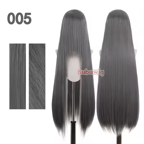 Bubuwig Synthetic Hair 100cm Long Straight Pure Color Cosplay Wigs Over 100 Colors Black White Red Blue Brown Wig Heat Resistant - Image 76