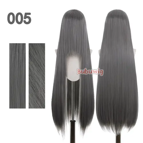 Bubuwig Synthetic Hair 100cm Long Straight Pure Color Cosplay Wigs Over 100 Colors Black White Red Blue Brown Wig Heat Resistant - Image 76