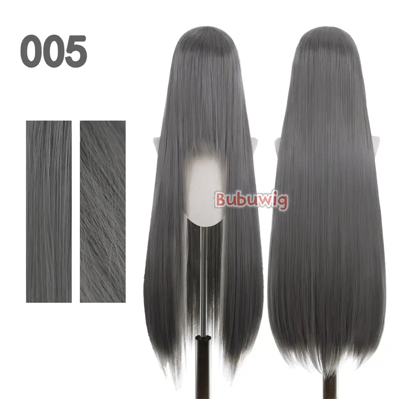 Bubuwig Synthetic Hair 100cm Long Straight Pure Color Cosplay Wigs Over 100 Colors Black White Red Blue Brown Wig Heat Resistant - Image 76