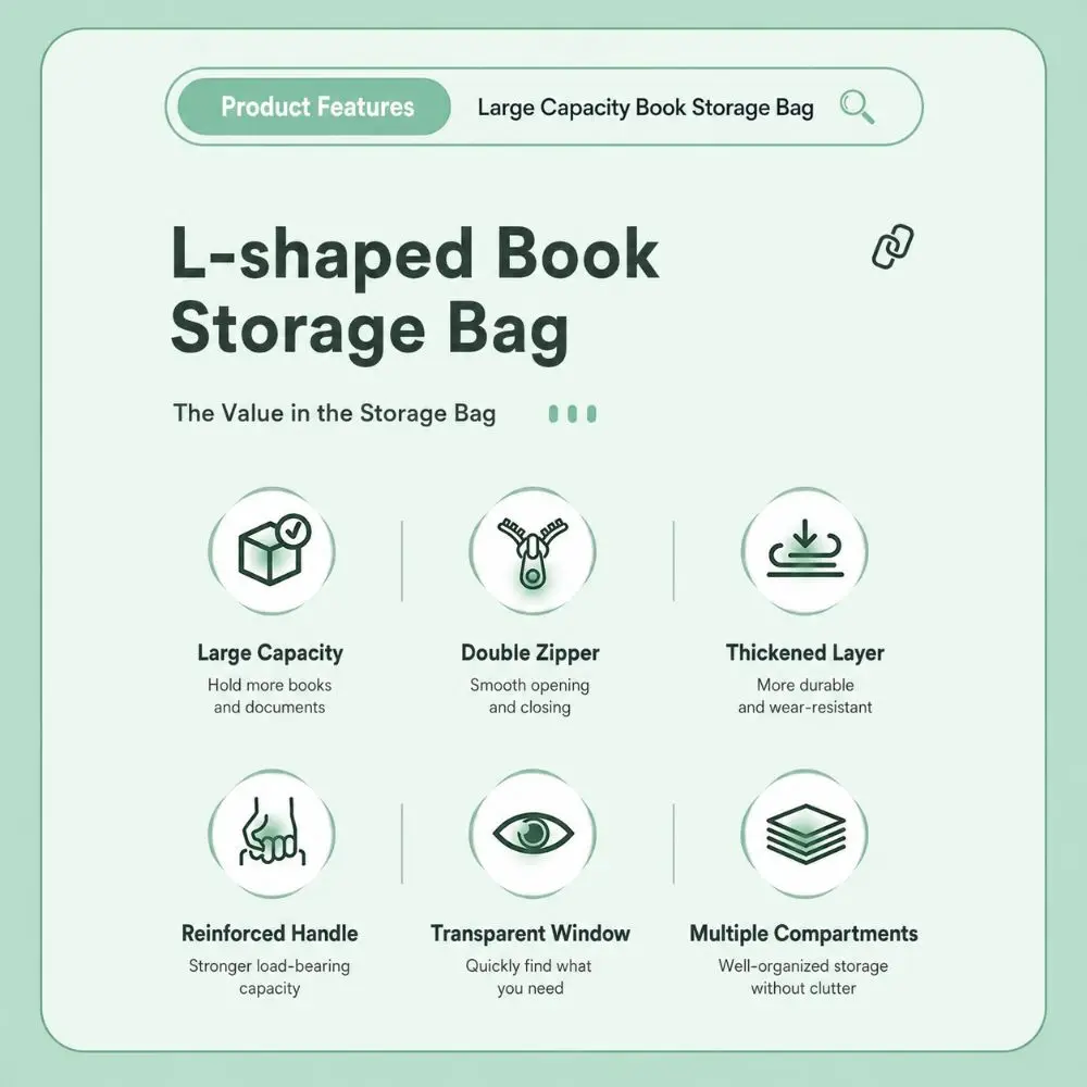 Portable Clear Tote File Bag L-Shape Large Opening Waterproof A4 Book Handbag Mesh Large Capacity Tutoring Bag School Office