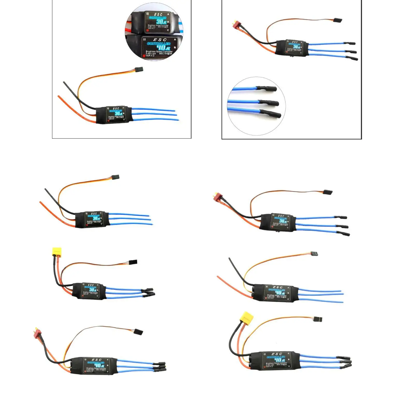 Remote Control Quadcopter Speed Controller Brushless ESC Replacement Part for Rc Plane Motor and Esc Combos