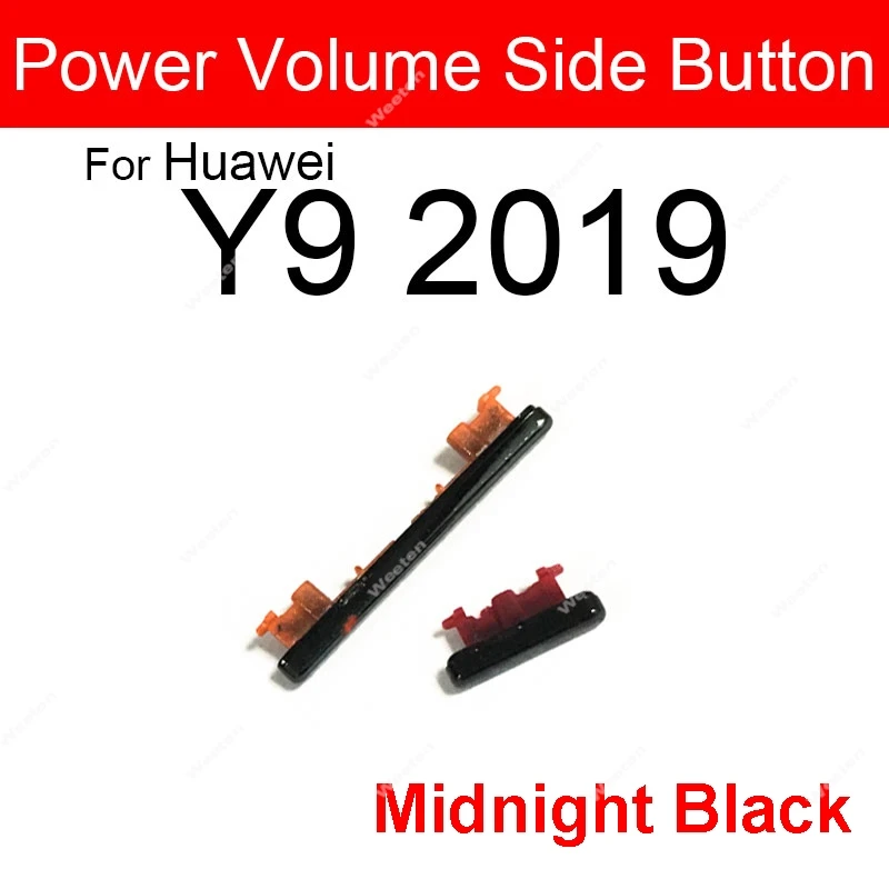 Volume+Power Side Buttons For Huawei Y6Pro Y6 Y9 Prime 2019 Y5 Y6 Y7 Y9 2019 Power Switch Volume Audio Side Keys Phone Parts