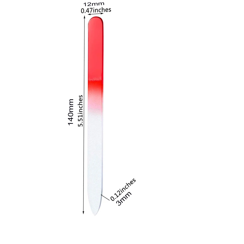 Lima profesional de uñas de vidrio, herramienta de lijado de doble cara, 5/10 piezas, gradiente de 5 colores, UVGel