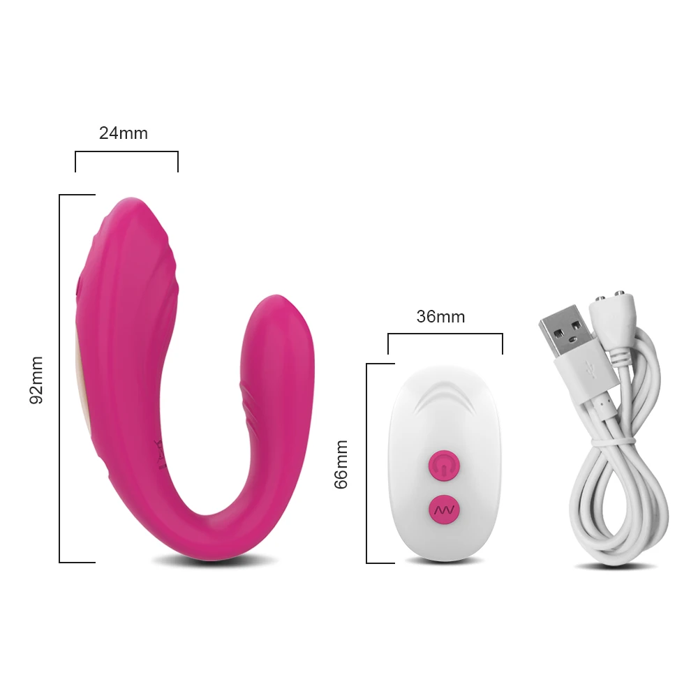 Vibrating Sex Toy For Adult Vagina Clitoris Stimulate U Type Vibrator For Women Masturbator Wireless Remote Vibration For Couple